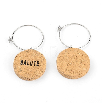 Cork Wine Glass Charms FIND-WH0075-62-1