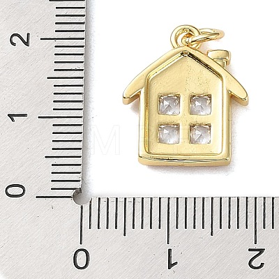 Brass Micro Pave Cubic Zirconia Pendants KK-I383-01G-05-1