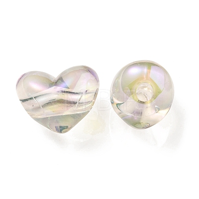 Two Tone UV Plating Transparent Acrylic European Beads OACR-F004-06H-1