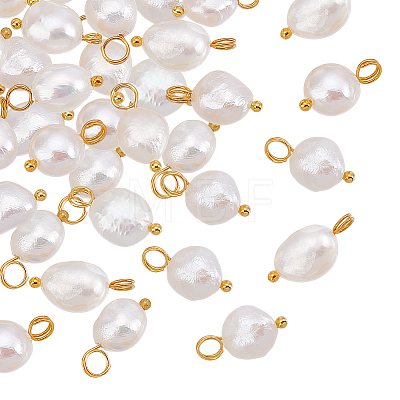 24Pcs Natural Cultured Freshwater Pearl Pendants PALLOY-PH01726-1