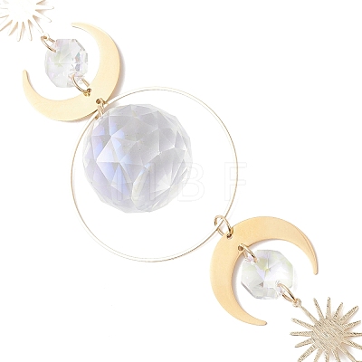 Glass Teardrop Window Hanging Suncatchers X-HJEW-JM04515-01-1