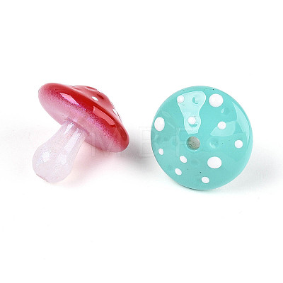 UV Plating Opaque Luminous Acrylic Beads OACR-N153-07-1