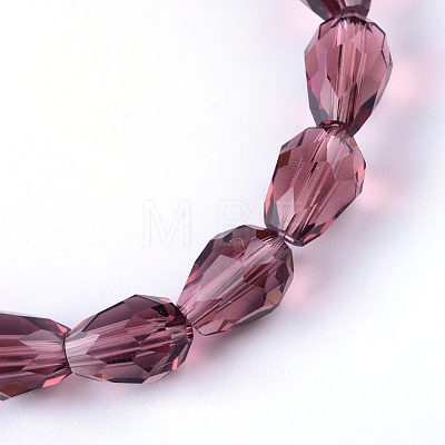 Transparent Glass Bead Strands X-GLAA-R024-6x8mm-07-1