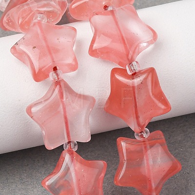 Cherry Quartz Glass Beads Strands G-K359-E16-1