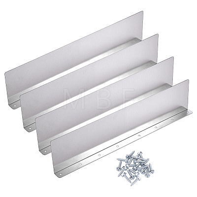 Aluminum Rectangle Gutter Valley Splash Guard AJEW-GA0009-98-1