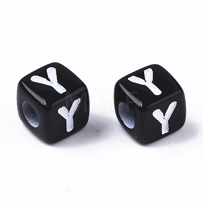 Opaque Acrylic Beads LS-SACR-N002-01Y-1