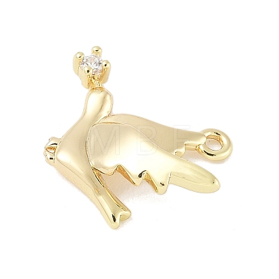Brass Micro Pave Cubic Zirconia Pendants KK-M326-11G-1