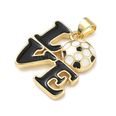 Football Theme Brass Enamel Pendants LS-KK-A303-01A-G02-1