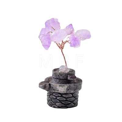 Natural Amethyst Chips Tree Decorations PW-WG51792-01-1