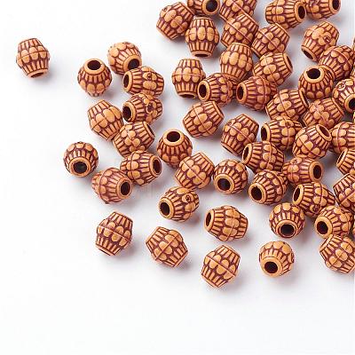Imitation Wood Acrylic Beads SACR-Q186-22-1