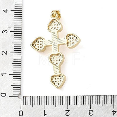 Brass Micro Pave Clear Cubic Zirconia Pendants KK-Q813-16I-G-1