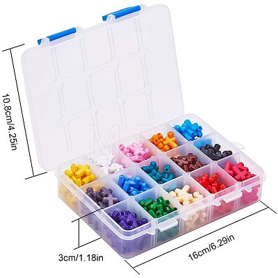 15 Colors Opaque Acrylic Beads SACR-PH0007-07-1