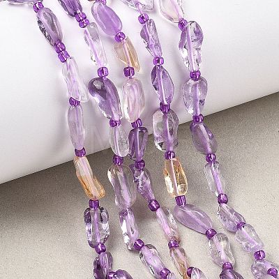 Natural Ametrine Beads Strands G-F821-E01-01-1
