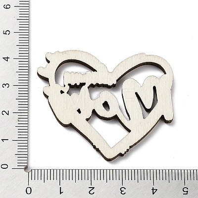 Mother's Day Wooden Cabochon WOOD-I012-02A-1