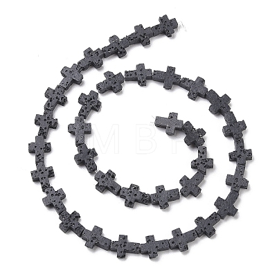 Synthetic Lava Rock Beads Strands G-B087-01A-03-1