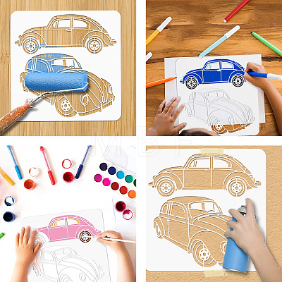 PET Hollow Out Drawing Painting Stencils DIY-WH0403-021-1
