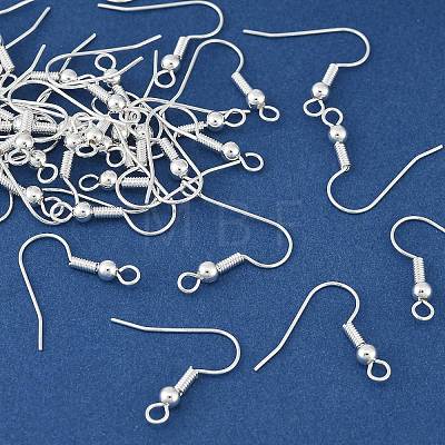 Brass Earring Hooks KK-H258-06A-S-1