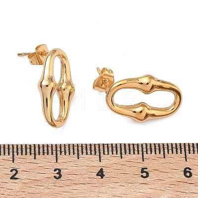 6 Pairs 304 Stainless Steel Stud Earrings EJEW-C180-01G-1