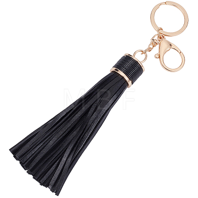 1Pc PU Leather Tassel Keychains KEYC-CL0001-51B-1