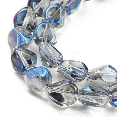 Electroplate Glass Beads Strands EGLA-G037-04A-1
