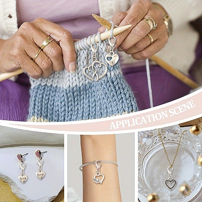 20Pcs 10 Styles Alloy Pendant Decorations HJEW-YW00496-1