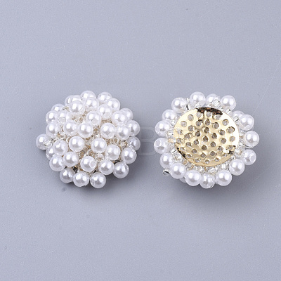 ABS Plastic Imitation Pearl Cabochons FIND-S319-25B-1