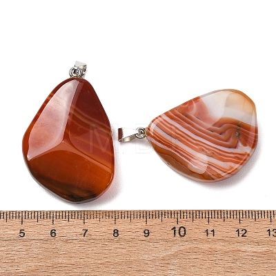 Natural Banded Agate Pendants GG-K002-05F-1