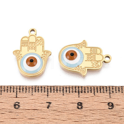 304 Stainless Steel & Enamel Pendants STAS-T073-17G-1