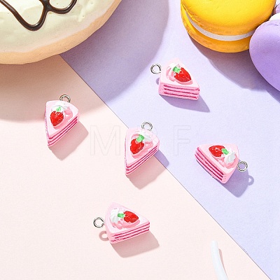 Opaque Resin Imitation Food Pendants CRES-YW0001-10A-1