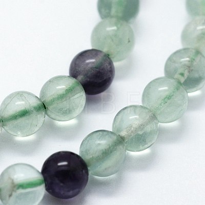 Natural Fluorite Beads Strands G-I199-12-4mm-1
