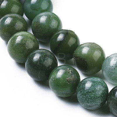 Natural African Jade Beads Strands G-K091-6mm-1