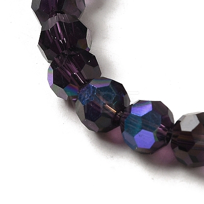 Electroplate Transparent Glass Beads Strands EGLA-A035-T6mm-L15-1