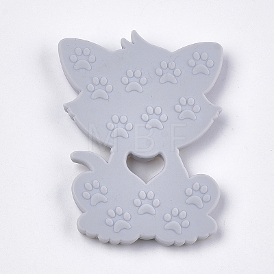 Food Grade Eco-Friendly Silicone Kitten Cabochons SIL-T052-08G-1