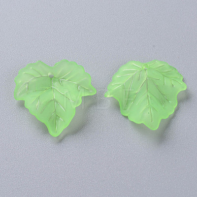 Autumn Theme Transparent Frosted Acrylic Pendants X-PAF002Y-28-1