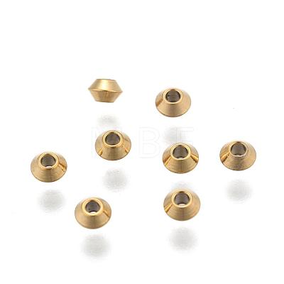 Flat Round Ion Plating(IP) 304 Stainless Steel Spacer Beads X-STAS-M237-01-1
