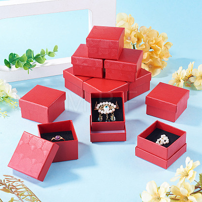 Shell Textured Paper Jewelry Ring Storage Gift Boxes CON-TAC0014-15C-1