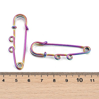 Ion Plating(IP) 304 Stainless Steel Safety Pins Brooch Findings STAS-K252-05A-RC-1