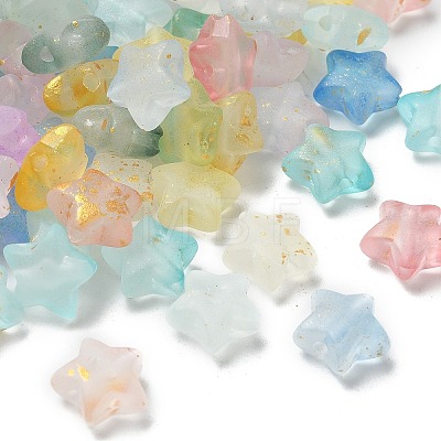 Gradient Color Transparent Acrylic Beads OACR-M023-04B-1