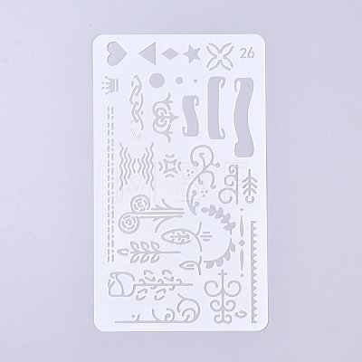 Plastic Reusable Drawing Painting Stencils Templates DIY-G027-G26-1