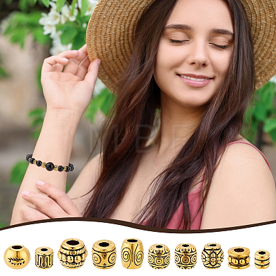 Tibetan Style Alloy Beads TIBEB-GA0001-02AG-1