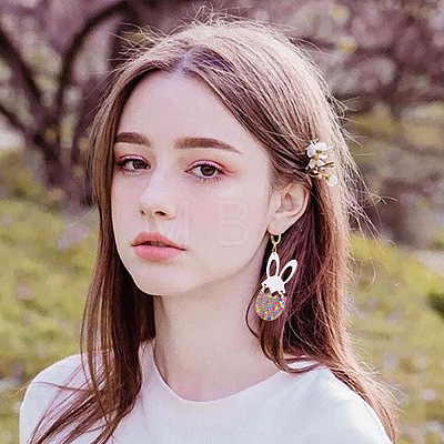Acrylic Hoop Earrings FS-WG346C1-01-1