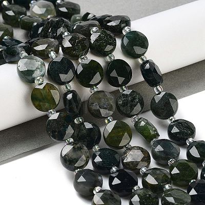 Natural Moss Agate Beads Strands G-NH0010-C01-01-1