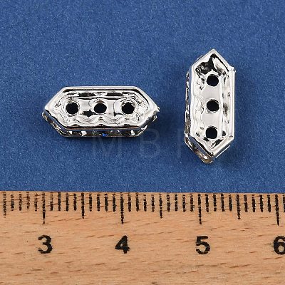 Brass Crystal Rhinestone Spacer Bars RB-T019-01E-S-1