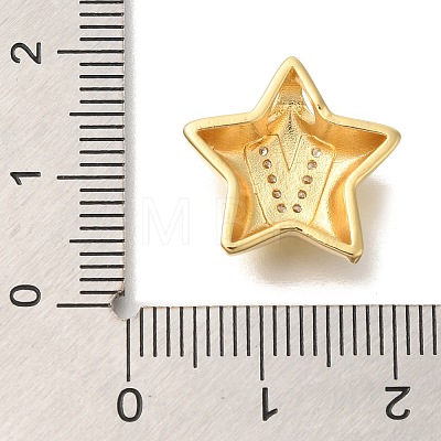 Rack Plating Brass Micro Pave Cubic Zirconia Pendants KK-I722-05G-V-1