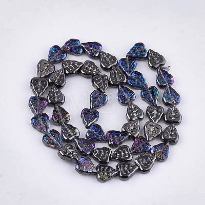 Electroplate Glass Beads Strands X-EGLA-T017-05D-1