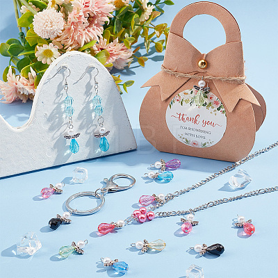 4 Sets Angle Shape Acrylic Pendants FIND-PH0009-11-WH-1