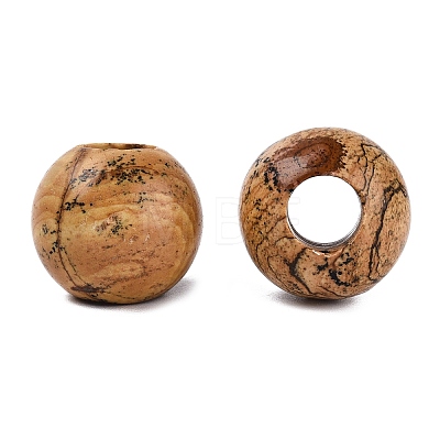 Natural Picture Jasper Beads G-Q608-05F-1