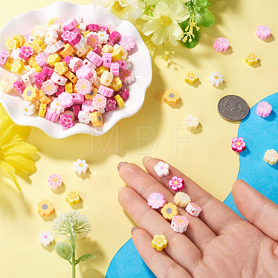 200Pcs 5 Colors Handmade Polymer Clay Bead CLAY-TA0002-14-1
