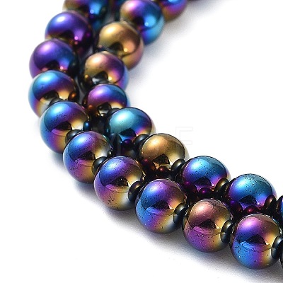 Electroplated Natural Black Agate Beads Strands G-Z038-B05-01FR-1