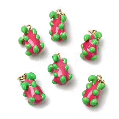 Brass Enamel Pendants KK-S511-01D-G-1